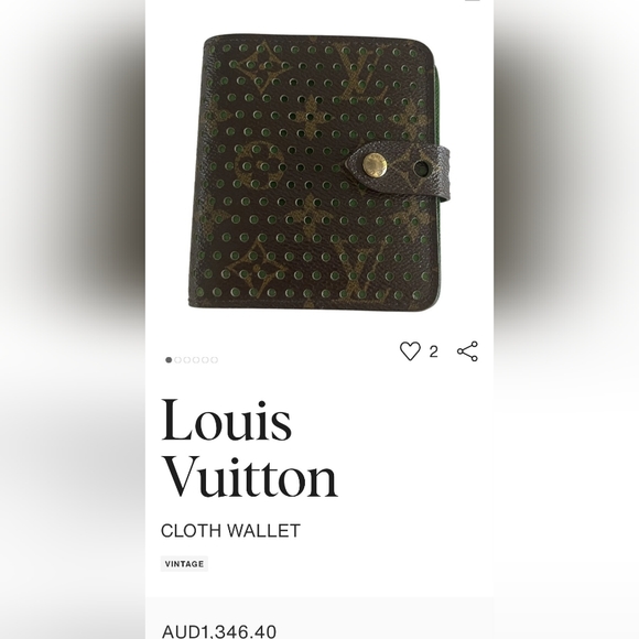 Vintage Louis Vuitton Monogram Perforation Wallet, 2006 season - Picture 2 of 10